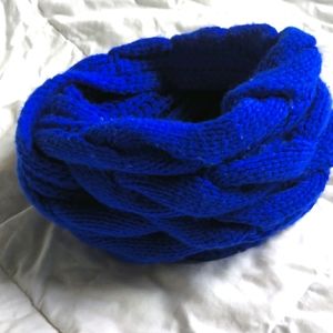 Electric blue inifinity scarf